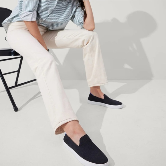 ROTHY'S Classic Black Solid Slip On The Sneakers Size 6.5 - Picture 2 of 6